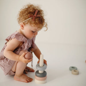 Mushie Stacking Rings Toy Danish Hygge plastic