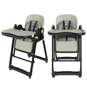Leavader Adjustable Baby High Chair 0-6 Years, Dark Green