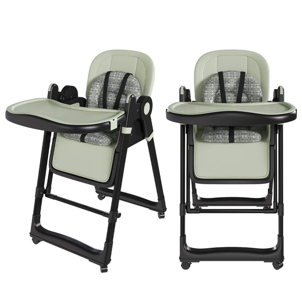 Leavader Adjustable Baby High Chair 0-6 Years, Dark Green