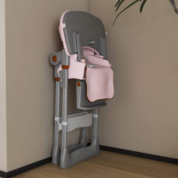 Leavader Adjustable Baby High Chair 0-6 Years, Pink