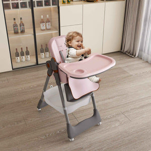 Leavader Adjustable Baby High Chair 0-6 Years, Pink