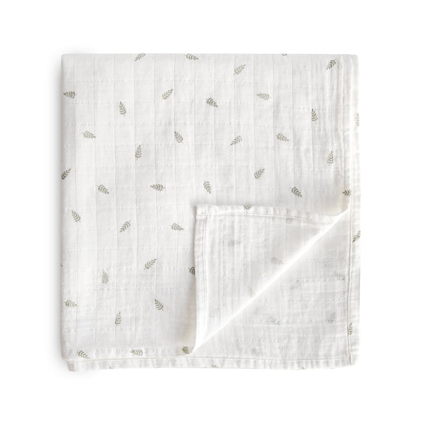 Mushie Organic Cotton Muslin Swaddle Blanket extra soft