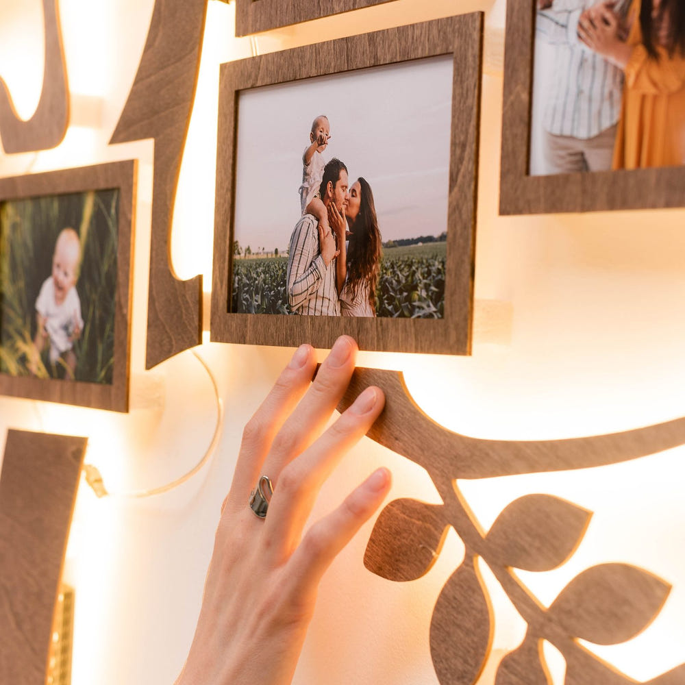 Wooden Led Family Tree - Starlight (B2B)