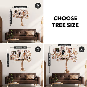 Wooden Led Family Tree - Starlight