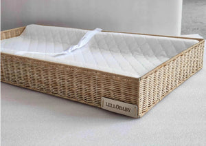 LELLobaby™ X Hampton BABY Rattan Wicker Changing Tray Premier - stylish and functional baby changing solution.