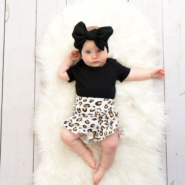 Black Top & Leopard Bloomer