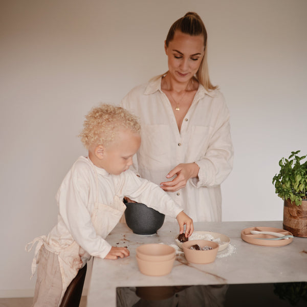 Mushie Silicone Suction Bowl for Babies Learning to Feed