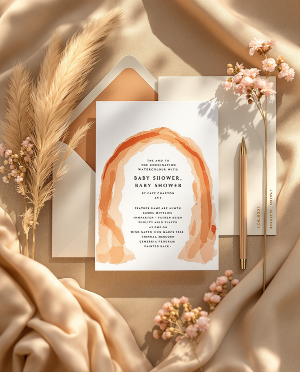 lifestyle invitation boho terracotta