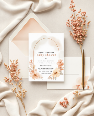 lifestyle invitation boho terracotta