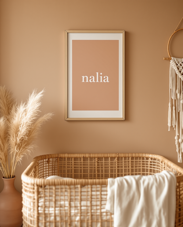 lifestyle name poster boho terracotta