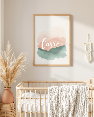 lifestyle name poster boho terracotta