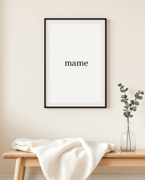 lifestyle name poster minimal cream