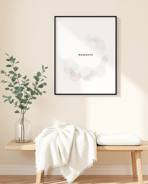 lifestyle name poster minimal cream