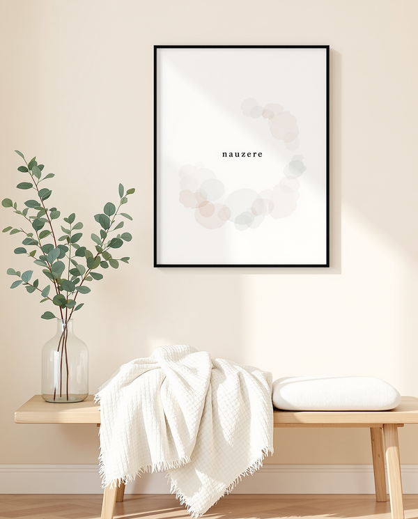 lifestyle name poster minimal cream