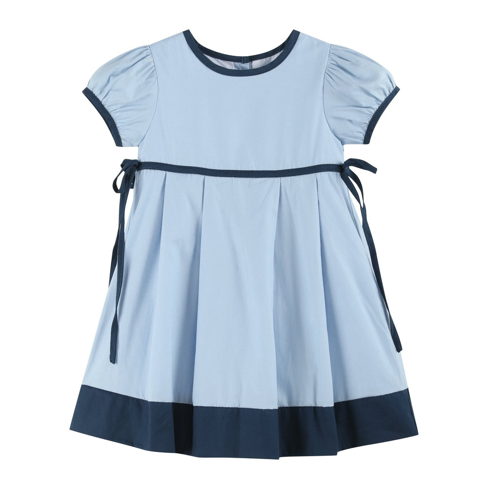 Light Blue and Dark Blue Ribbon Bow Dress