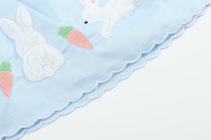 Light Blue Bunny and Flowers Dress