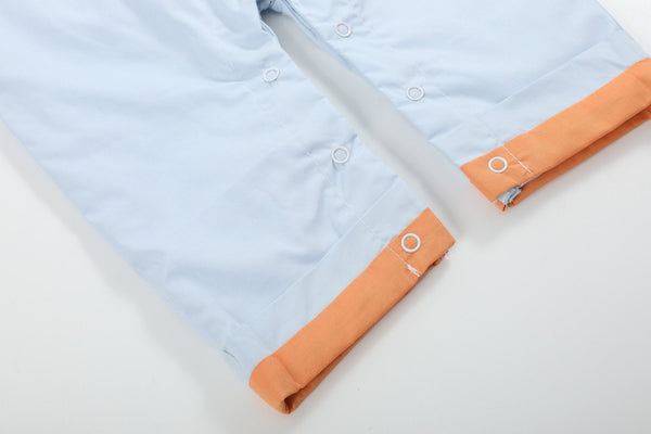 Light Blue Pumpkin Applique Longalls