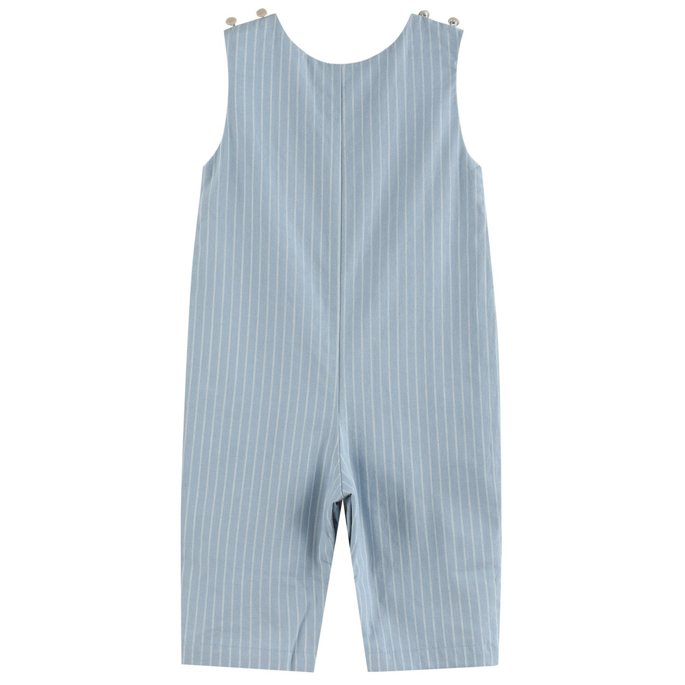 Light Blue Puppy Smocked Overalls - MOOGCO Baby