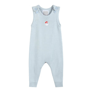 Light Blue Santa Knit Romper