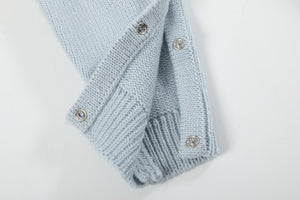 Light Blue Santa Knit Romper