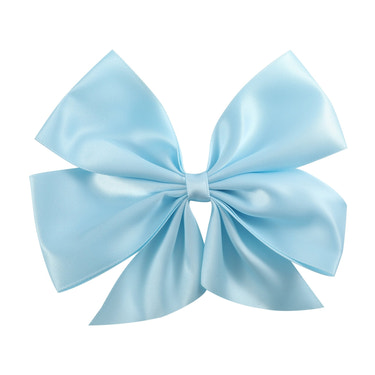 Light Blue Satin Large Bow Hair Clip - MOOGCO Baby