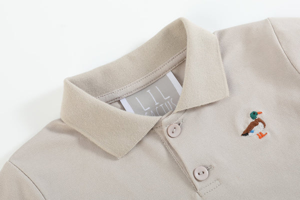 Light Brown Mallard Duck Golf Polo Shirt