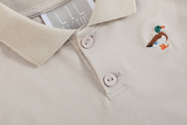 Light Brown Mallard Golf Polo Shirt