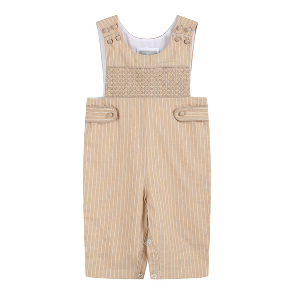 Light Brown Pinstripe Smocked Jon Jons