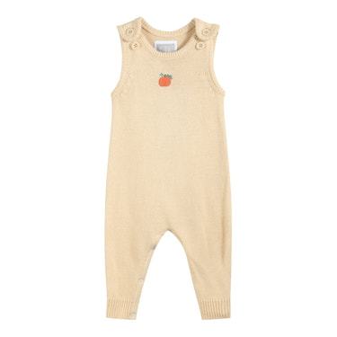Light Brown Pumpkin Knit Romper