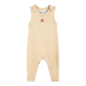 Light Brown Pumpkin Knit Romper