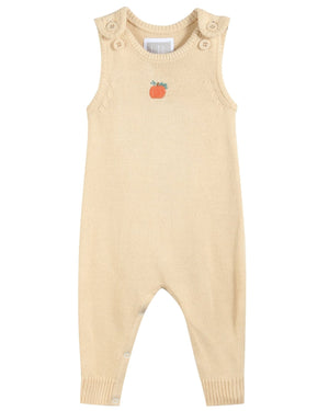 Light Brown Pumpkin Knit Romper