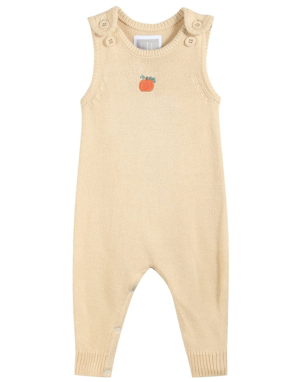 Light Brown Pumpkin Knit Romper
