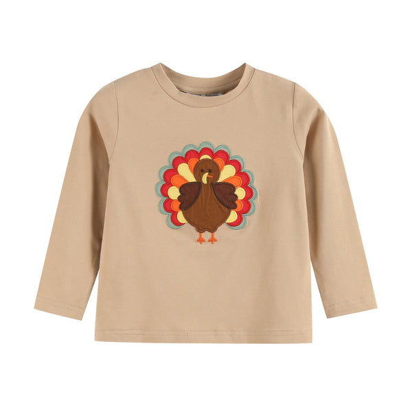 Light Brown Turkey Shirt and Sage Green Pants Set - MOOGCO Baby
