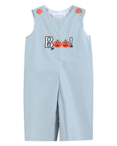 Light Gray 'Boo' Applique Longalls