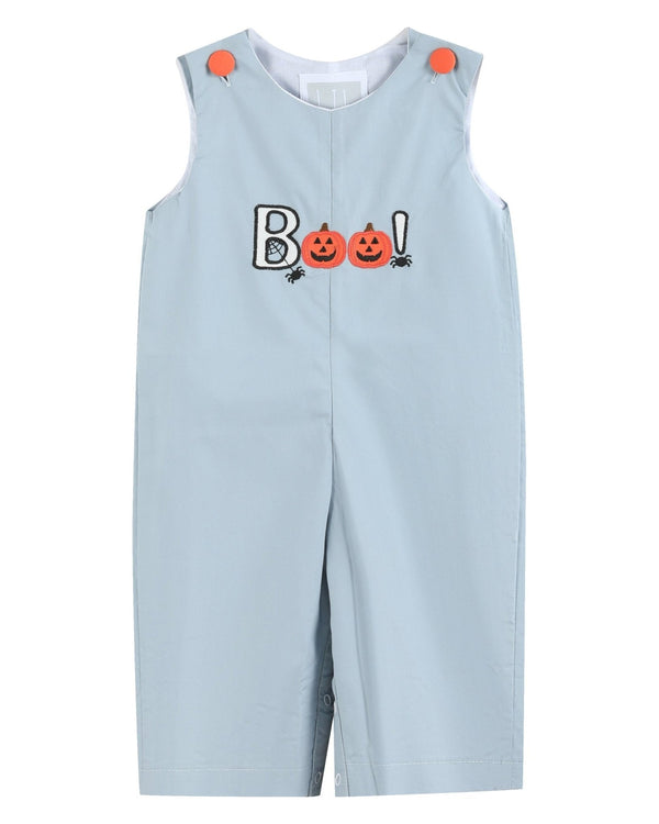 Light Gray 'Boo' Applique Longalls