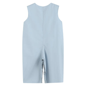 Light Gray 'Boo' Applique Overalls