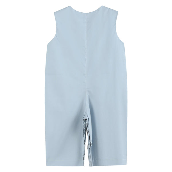 Light Gray 'Boo' Applique Overalls