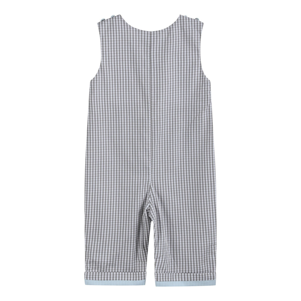 Light Gray Mallard Smocked Overalls