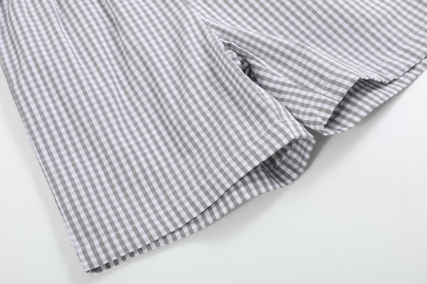 Light Gray Mallard Smocked Shirt and Shorts