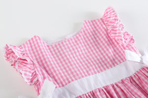 Light Pink Gingham A-Line Dress