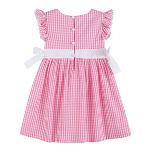 Light Pink Gingham A-Line Dress