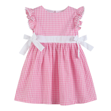 Light Pink Gingham A-Line Dress - MOOGCO Baby