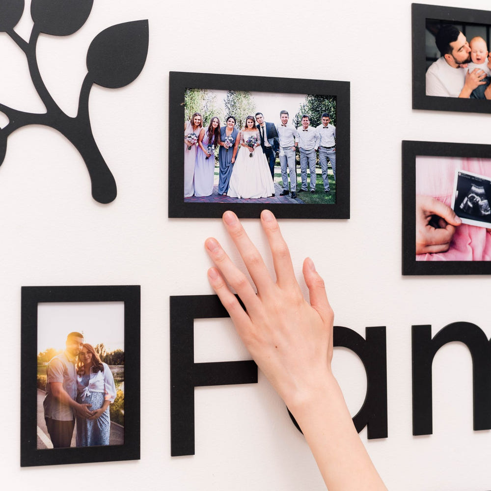 Wooden Led Family Tree - Black Ember (B2B)