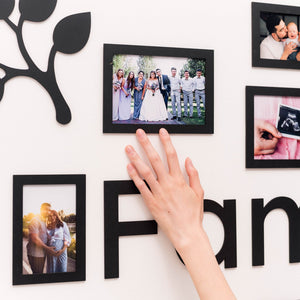 Wooden Led Family Tree - Black Ember