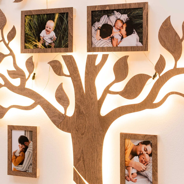 Wooden Led Family Tree - Nova