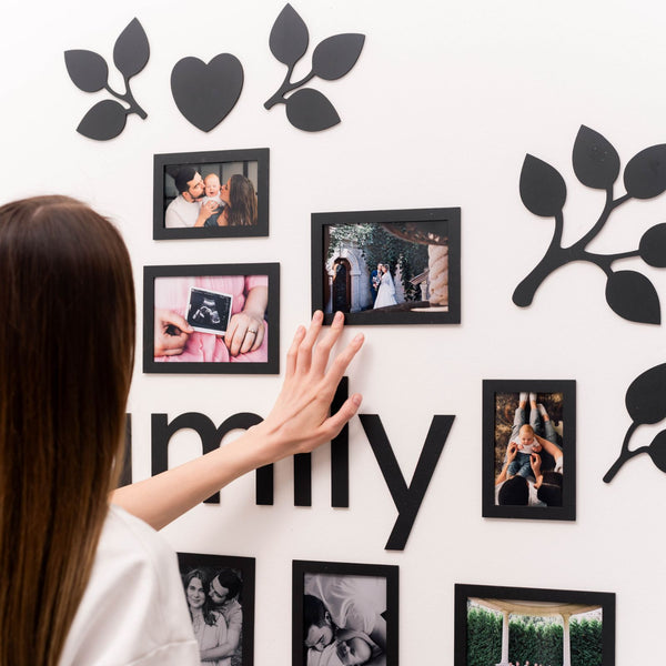 Wooden Led Family Tree - Black Ember