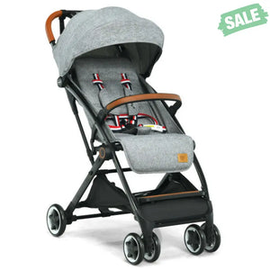 Lightweight Aluminium Frame Baby Stroller with Net-Beige Baby Strollers