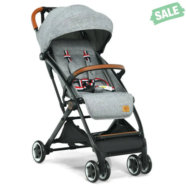Lightweight Aluminium Frame Baby Stroller with Net-Beige Baby Strollers