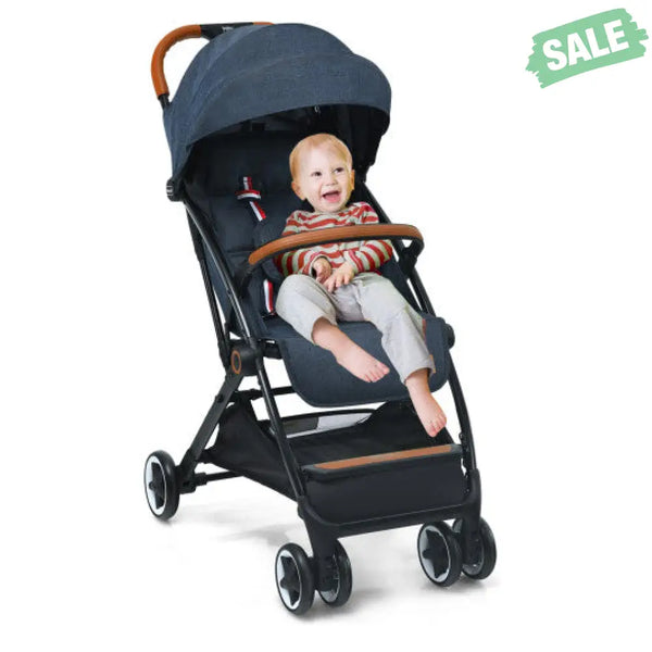 Lightweight Aluminium Frame Baby Stroller with Net-Beige Baby Strollers