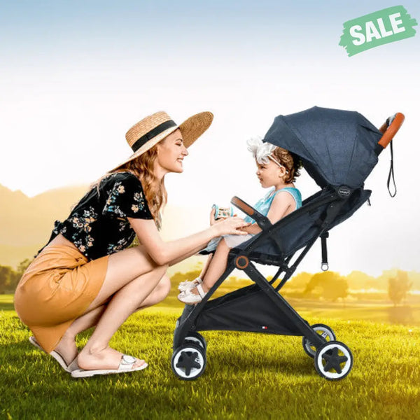 Lightweight Aluminium Frame Baby Stroller with Net-Beige Baby Strollers